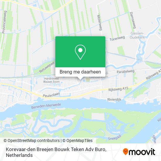 Korevaar-den Breejen Bouwk Teken Adv Buro kaart