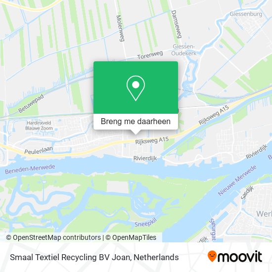 Smaal Textiel Recycling BV Joan kaart
