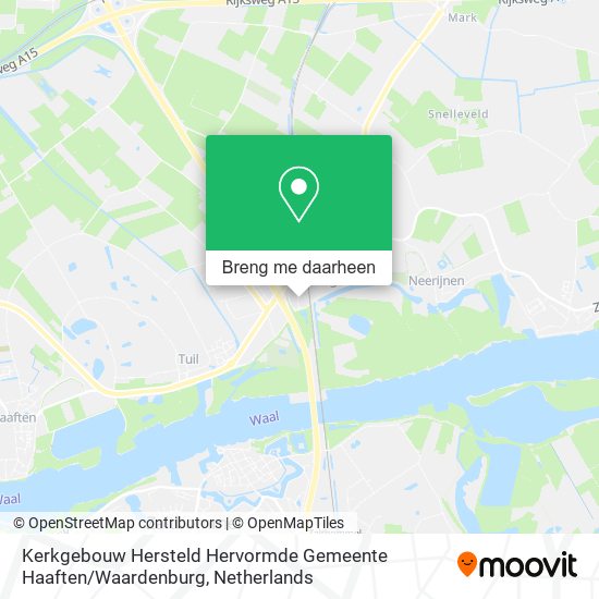 Kerkgebouw Hersteld Hervormde Gemeente Haaften / Waardenburg kaart