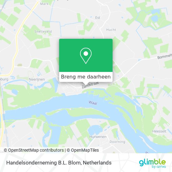 Handelsonderneming B.L. Blom kaart