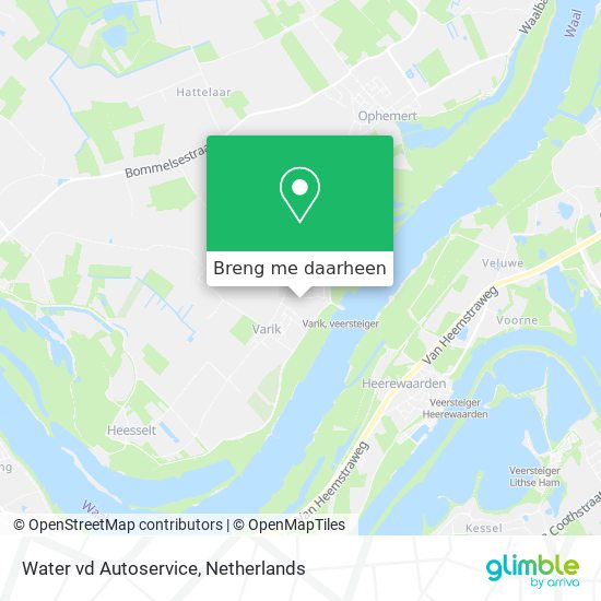 Water vd Autoservice kaart