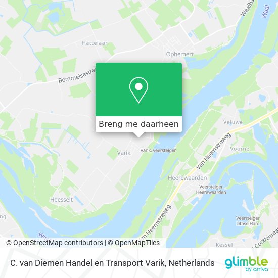 C. van Diemen Handel en Transport Varik kaart