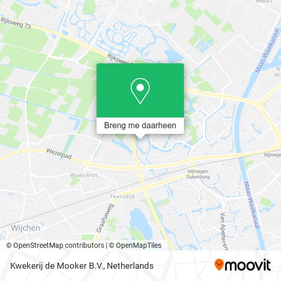 Kwekerij de Mooker B.V. kaart