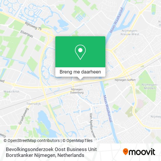 Bevolkingsonderzoek Oost Business Unit Borstkanker Nijmegen kaart