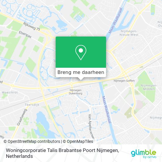 Woningcorporatie Talis Brabantse Poort Nijmegen kaart