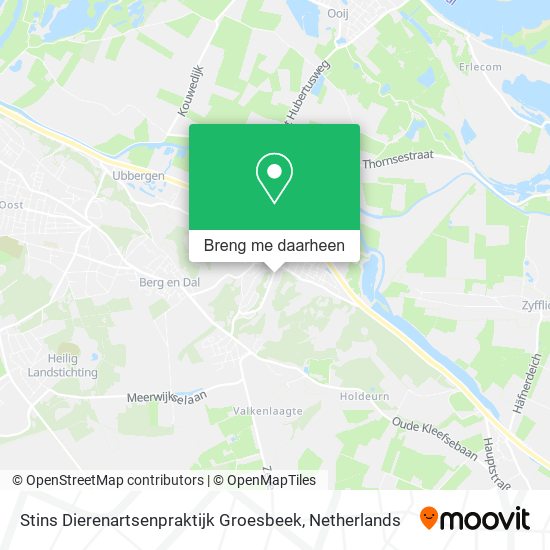 Stins Dierenartsenpraktijk Groesbeek kaart