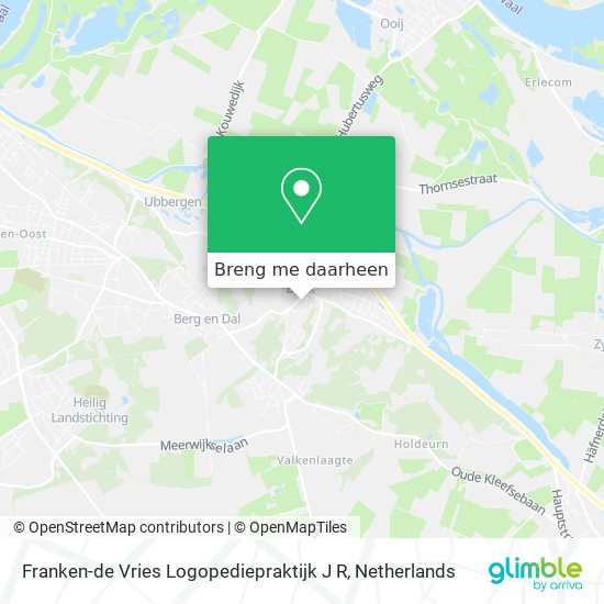 Franken-de Vries Logopediepraktijk J R kaart