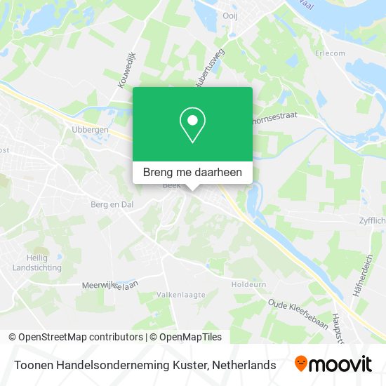 Toonen Handelsonderneming Kuster kaart