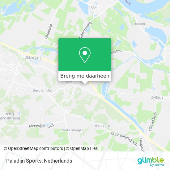 Paladijn Sports kaart