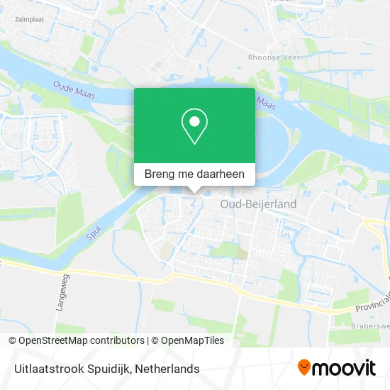 Uitlaatstrook Spuidijk kaart