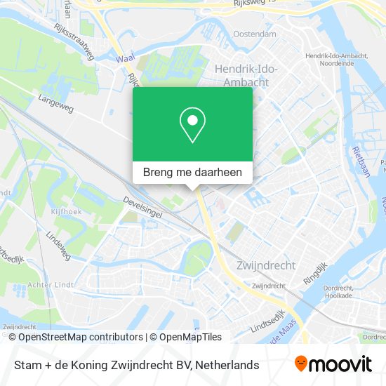 Stam + de Koning Zwijndrecht BV kaart