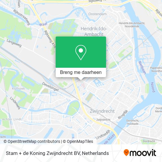 Stam + de Koning Zwijndrecht BV kaart