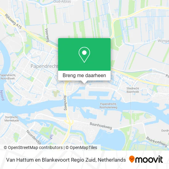 Van Hattum en Blankevoort Regio Zuid kaart