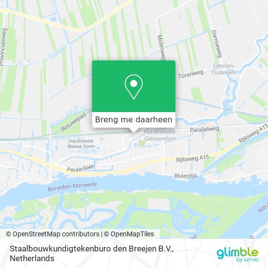 Staalbouwkundigtekenburo den Breejen B.V. kaart