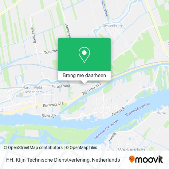 F.H. Klijn Technische Dienstverlening kaart