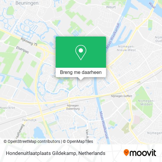 Hondenuitlaatplaats Gildekamp kaart