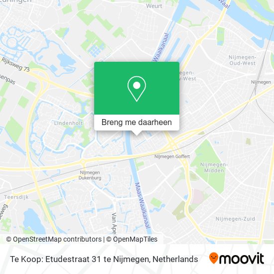 Te Koop: Etudestraat 31 te Nijmegen kaart