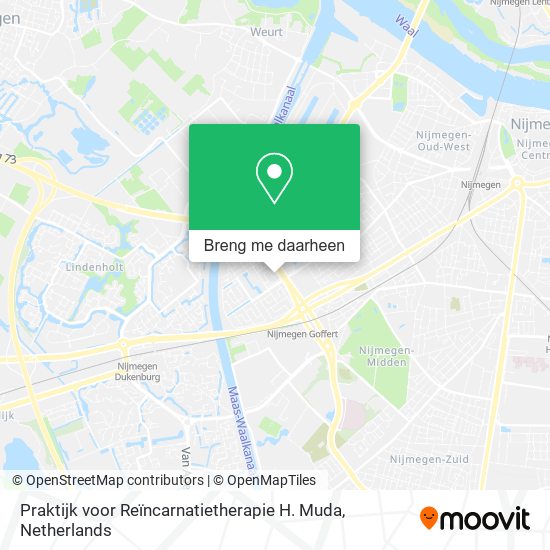 Praktijk voor Reïncarnatietherapie H. Muda kaart