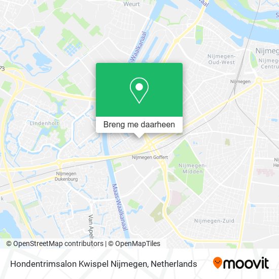 Hondentrimsalon Kwispel Nijmegen kaart