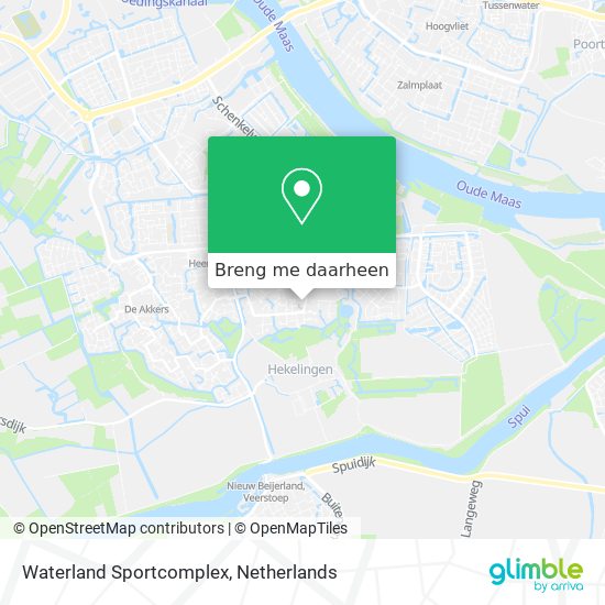 Waterland Sportcomplex kaart