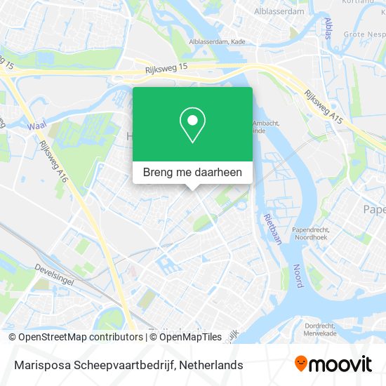 Marisposa Scheepvaartbedrijf kaart