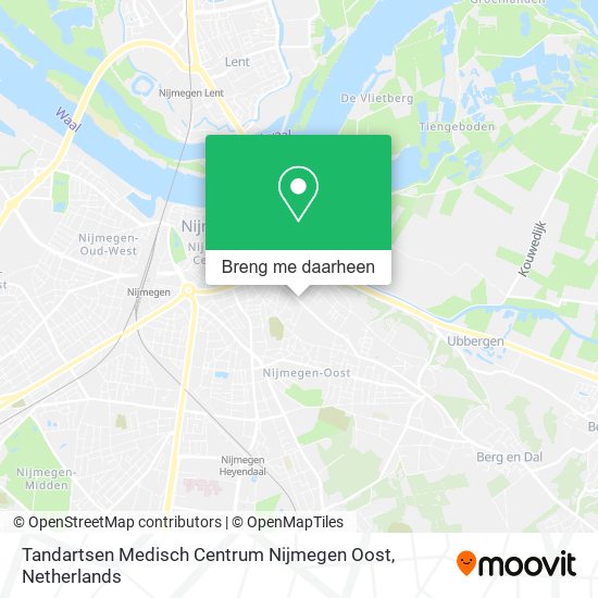 Tandartsen Medisch Centrum Nijmegen Oost kaart