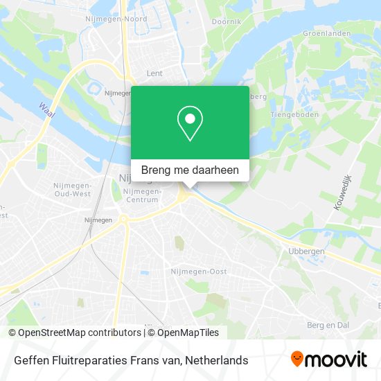 Geffen Fluitreparaties Frans van kaart