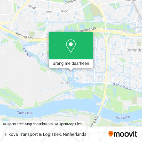Fikova Transport & Logistiek kaart