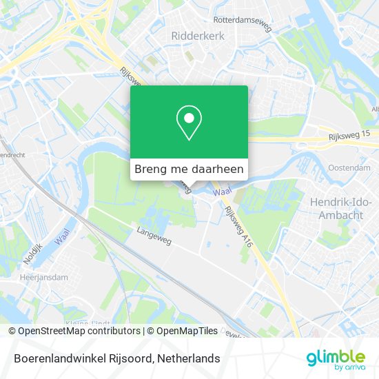 Boerenlandwinkel Rijsoord kaart