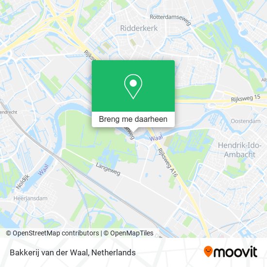 Bakkerij van der Waal kaart