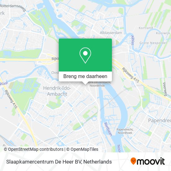 Slaapkamercentrum De Heer BV kaart