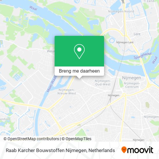 Raab Karcher Bouwstoffen Nijmegen kaart