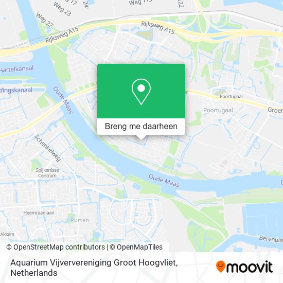 Aquarium Vijververeniging Groot Hoogvliet kaart