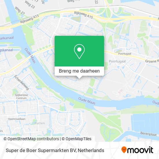 Super de Boer Supermarkten BV kaart