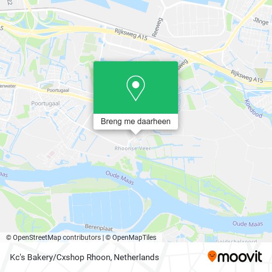 Kc's Bakery/Cxshop Rhoon kaart