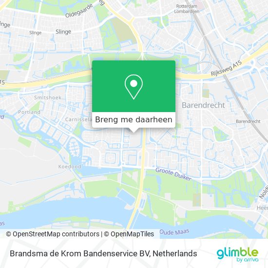 Brandsma de Krom Bandenservice BV kaart