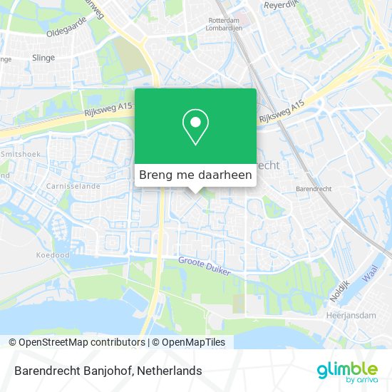 Barendrecht Banjohof kaart