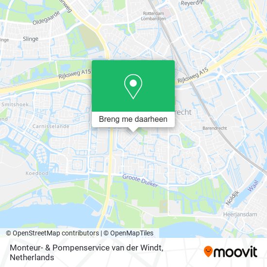 Monteur- & Pompenservice van der Windt kaart