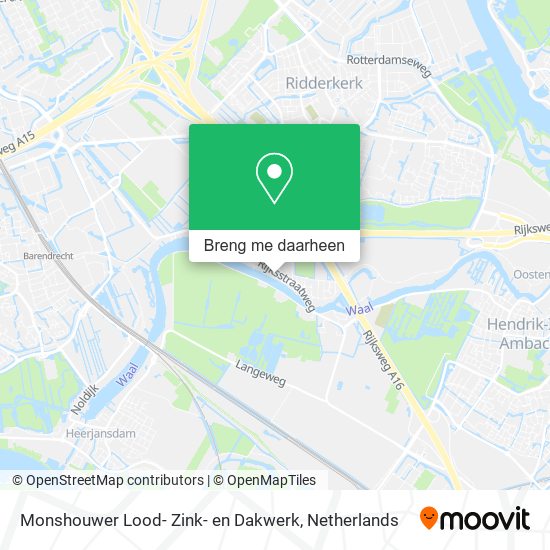 Monshouwer Lood- Zink- en Dakwerk kaart