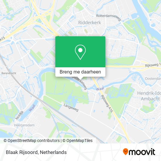 Blaak Rijsoord kaart