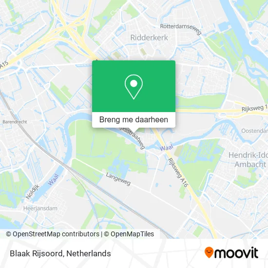 Blaak Rijsoord kaart