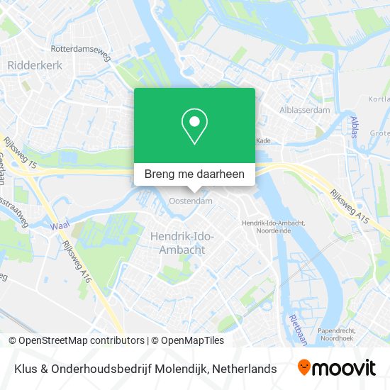 Klus & Onderhoudsbedrijf Molendijk kaart