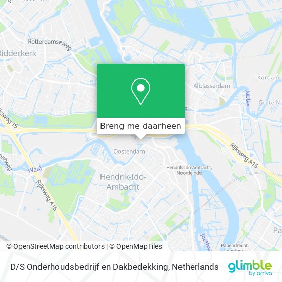 D / S Onderhoudsbedrijf en Dakbedekking kaart