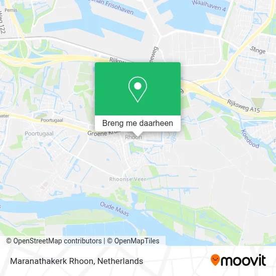 Maranathakerk Rhoon kaart