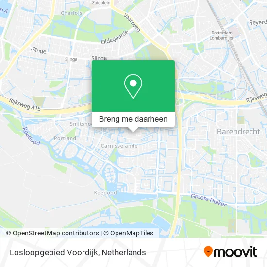 Losloopgebied Voordijk kaart