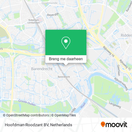 Hoofdman-Roodzant BV kaart