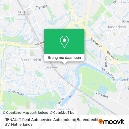 RENAULT Rent Autoservice Auto Indumij Barendrecht BV kaart