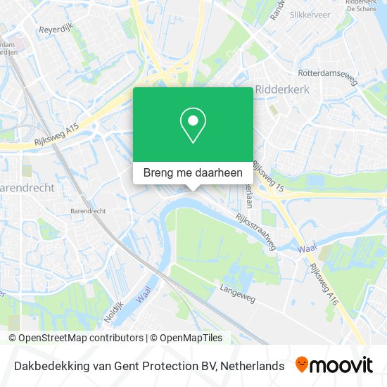 Dakbedekking van Gent Protection BV kaart