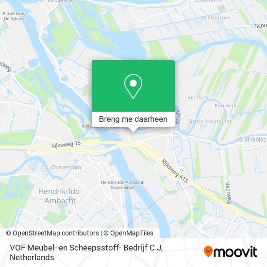 VOF Meubel- en Scheepsstoff- Bedrijf C.J kaart