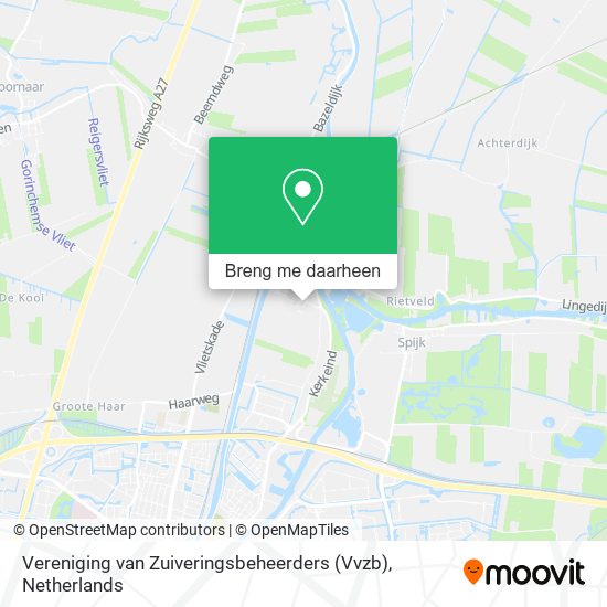 Vereniging van Zuiveringsbeheerders (Vvzb) kaart